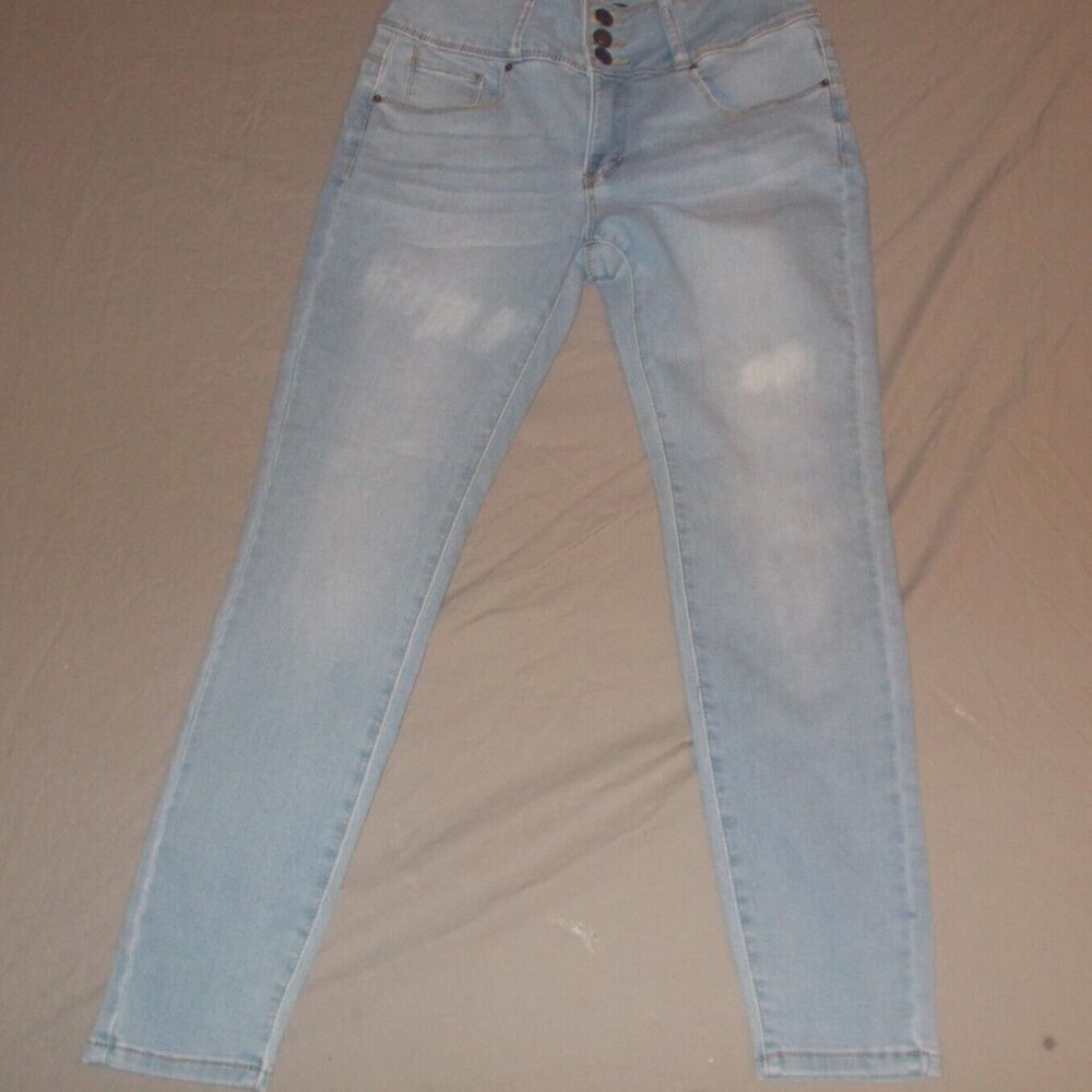 Angel  Kiss Women's Juniors Size 9 ankle Skinny Cotton Blend Stretch Jeans